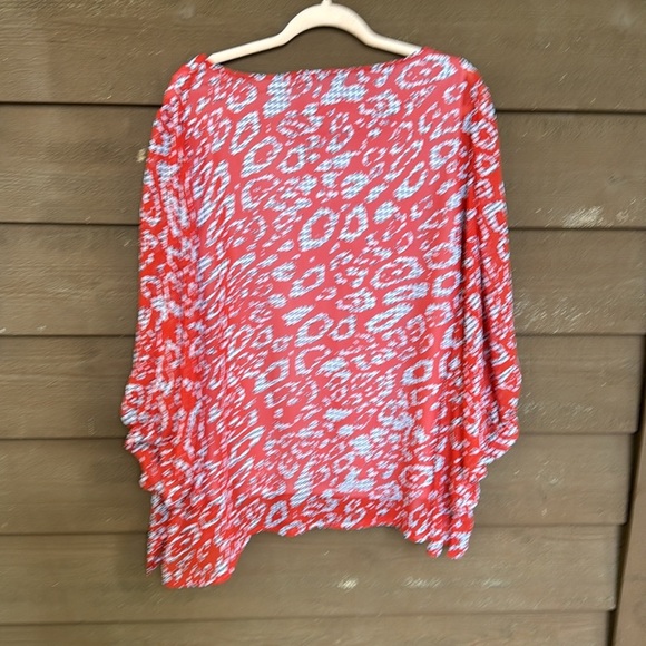 Bob Mackie flowy abstract black and red shirt size 2X - Picture 4 of 5